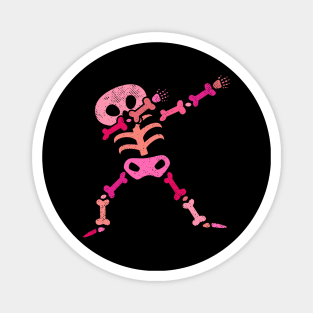 Dabbing Skeleton for Breast Cancer Awareness Magnet